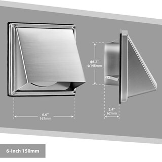 Foto 5 | Foto 5 | Extractor De Ventilación De Pared Fresh Speed De 6 Pulgadas Con Tapa Antirretorno - Venta Internacional.