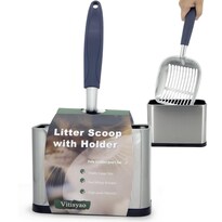 Cuchara Para Arena Para Gatos Vitisyao Multicat De Metal Con Soporte De Acero Inoxidable - Venta Internacional.