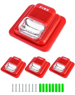 Foto 1 | Foto 1 | Bocina Estroboscópica De Alarma De Incendio Qwork Paquete De 4 Unidades 12/24 V Dc - Venta Internacional.