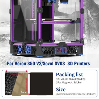 Foto 7 | Foto 7 | Lámina Pei Lisa Build Plate De 355 X 355 Mm Para Voron 2.4 V2 350 - Venta Internacional.