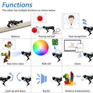 Foto 4 | Foto 4 | Kit De Perro Robot Freenove Para Raspberry Pi 5 4 B 3 B+ Zero 2 W - Venta Internacional.