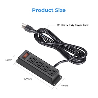 Foto 2 | Foto 2 | Power Strip Iceelec De 4 Salidas Con Cable De 10 Pies 2 Unidades Color Negro - Venta Internacional.