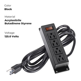 Foto 3 | Foto 3 | Power Strip Iceelec De 4 Salidas Con Cable De 10 Pies 2 Unidades Color Negro - Venta Internacional.