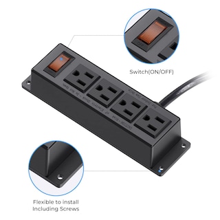 Foto 5 | Foto 5 | Power Strip Iceelec De 4 Salidas Con Cable De 10 Pies 2 Unidades Color Negro - Venta Internacional.
