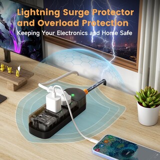 Foto 4 | Foto 4 | Power Strip Cakinkon Para Exteriores Resistente A La Intemperie 3 Tomas De Corriente Alterna De 10 Pies - Venta Internacional.