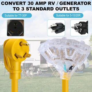 Foto 3 | Foto 3 | Adaptador Aukzily De Distribución De Generador De 30 Amperios A 110 V Y 15 Amperios - Venta Internacional.