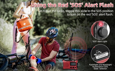 Foto 7 | Foto 7 | Radio De Emergencia Kaito Ka500red Am/fm/sw Con Alerta Meteorológica Color Rojo - Venta Internacional.