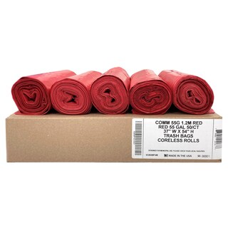 Foto 1 | Foto 1 | Bolsas De Basura Ultrasac Heavy Duty 208 L Rojas 50 Unidades 1 5 Mil - Venta Internacional.