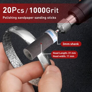 Foto 3 | Foto 3 | Juego De Varillas De Lija Para Lijar  20 Unidades  Grano 1000  Para Dremel - Venta Internacional.