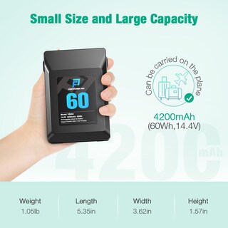 Foto 7 | Foto 7 | Batería De Montaje En V Firstpower De 60 Wh (4200 Mah 14 4 V) Con Cargador Pd De 45 W - Venta Internacional.