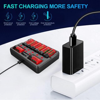 Foto 4 | Foto 4 | Baterías Recargables Easebuy 123a 800 Mah Paquete De 16 Con Cargador - Venta Internacional.