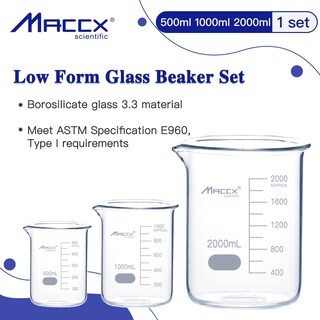 Foto 3 | Foto 3 | Vasos De Vidrio Max Sturdy De 500 Ml 1000 Ml 200 Ml Borosilicato 3.3 - Venta Internacional.