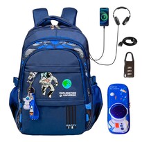 Mochila Chengxiyang Astronauts Luminosa Antirrobo Azul - Venta Internacional.