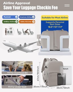 Foto 2 | Foto 2 | Mochila De Viaje De Compresión Vacuum Seal Suradar Gris Marrón - Venta Internacional.