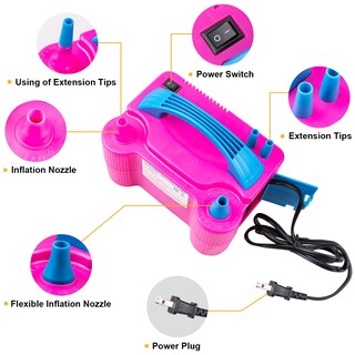 Foto 2 | Foto 2 | Bomba Eléctrica Para Globos Siasky Portátil De Doble Boquilla 600 W 110 V - Venta Internacional.