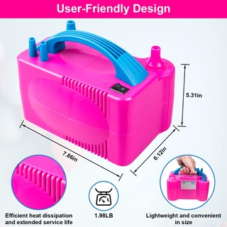 Foto 3 | Foto 3 | Bomba Eléctrica Para Globos Siasky Portátil De Doble Boquilla 600 W 110 V - Venta Internacional.
