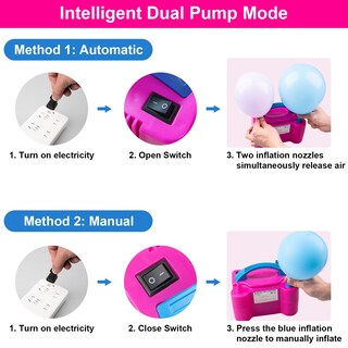 Foto 6 | Foto 6 | Bomba Eléctrica Para Globos Siasky Portátil De Doble Boquilla 600 W 110 V - Venta Internacional.