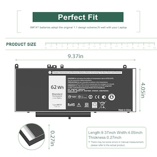 Foto 2 | Foto 2 | Batería Portátil Yobvtbf 6mt4t 7 6 V 62 Wh Para Dell Latitude E5470 E5570 - Venta Internacional.