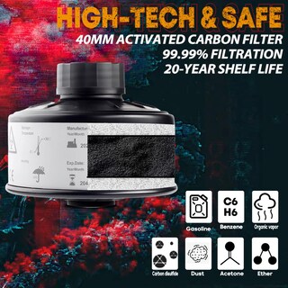 Foto 2 | Foto 2 | Filtro De Máscara Antigás Nbc Cbrn De Carbón Activado De 40 Mm Estante Para 20 Años - Venta Internacional.