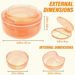 Foto 4 | Foto 4 | Retenedor Denture Case Dotcuty De 2 Piezas Con Colador Transparente - Venta Internacional.