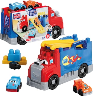 Foto 1 | Foto 1 | Set De Juguetes Building Blocks Mega Bloks First Builders Con 2 Coches - Venta Internacional.