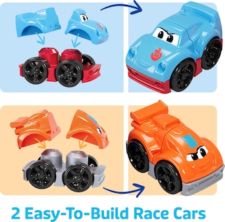Foto 3 | Foto 3 | Set De Juguetes Building Blocks Mega Bloks First Builders Con 2 Coches - Venta Internacional.