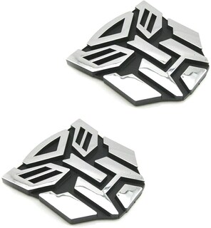 Foto 1 | Foto 1 | Set De Emblemas Transformers Autobot De Pvc Con Acabado Cromado De 3 Cm De Altura - Venta Internacional.