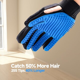 Foto 2 | Foto 2 | Guantes De Aseo Para Mascotas Nvnan Efficient Deshedding 1 Par Azules - Venta Internacional.