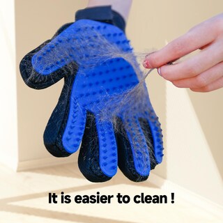 Foto 3 | Foto 3 | Guantes De Aseo Para Mascotas Nvnan Efficient Deshedding 1 Par Azules - Venta Internacional.