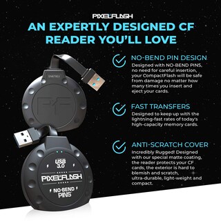 Foto 2 | Foto 2 | Lector De Tarjetas Cf Pixelflash Compact Flash Memory Usb 3.0 Negro - Venta Internacional.