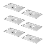 Cubierta Hecmac Para Sartén De Hotel Tamaño 1/4 Acero Inoxidable Ranurado 6 Unidades - Venta Internacional.