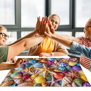 Foto 6 | Foto 6 | Rompecabezas Kepovin De 1000 Piezas Con Conchas Y Estrellas De Mar Coloridas - Venta Internacional.