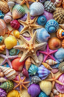 Foto 7 | Foto 7 | Rompecabezas Kepovin De 1000 Piezas Con Conchas Y Estrellas De Mar Coloridas - Venta Internacional.