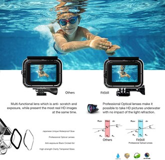 Foto 3 | Foto 3 | Funda Impermeable Fitstill 60 M Para Gopro Hero 8 Black Con Acc - Venta Internacional.