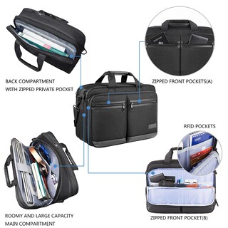 Foto 4 | Foto 4 | Bolsa Para Portátil Kroser Elegante Maletín De 17.3 Pulgadas Repelente Al Agua - Venta Internacional.