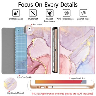 Foto 4 | Foto 4 | Funda Con Teclado Juqitech Para Ipad 10.2 9ª 8ª Generación Rosa - Venta Internacional.