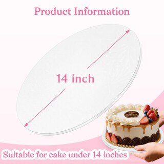 Foto 3 | Foto 3 | Cake Drum Ciyufavo Base Redonda De Cartón Blanco De 14 Pulgadas Paquete De 12 - Venta Internacional.