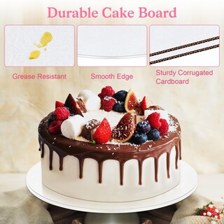 Foto 4 | Foto 4 | Cake Drum Ciyufavo Base Redonda De Cartón Blanco De 14 Pulgadas Paquete De 12 - Venta Internacional.