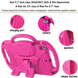 Foto 4 | Foto 4 | Funda Ltrop Kids Para Ipad De 5.ª Y 6.ª Generación (2017/2018) Y Air 2 Color Rosa - Venta Internacional.