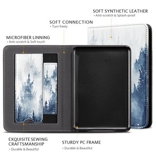 Foto 5 | Foto 5 | Funda Inteligente De Piel Sintética Cobak Para 6 Lectores De Libros Electrónicos Con Correa De Mano - Venta Internacional.