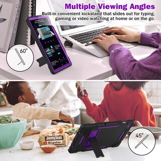 Foto 4 | Foto 4 | Funda Grifobes Para Samsung Galaxy Tab A9 Plus 11'' 2023 Color Negro Y Morado - Venta Internacional.