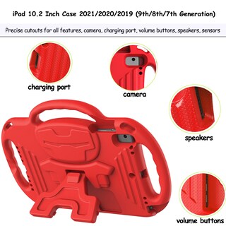 Foto 7 | Foto 7 | Funda Para Ipad Ltrop Cute Kids Para Ipad De 9ª 8ª Y 7ª Generación Color Rojo - Venta Internacional.
