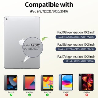 Foto 2 | Foto 2 | Funda Jksml Para Ipad De 9ª 8ª Y 7ª Generación De 10 2 Pulgadas Con Soporte Para Lápices - Venta Internacional.