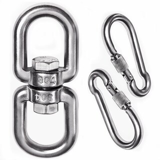 Foto 1 | Foto 1 | Gancho Giratorio De Doble Punta Con Anillo Giratorio De Acero Inoxidable - Venta Internacional.