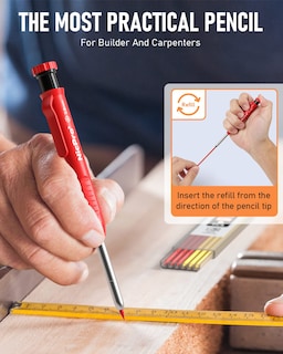 Foto 5 | Foto 5 | Juego De Lápices Carpenter Nicpro Paquete De 6 Con Sacapuntas Y 54 Recambios - Venta Internacional.