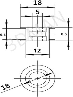 Foto 3 | Foto 3 | Polea Tensora Para Correa Dentada 20t Gt2  Aluminio Con Orificio De 5 Mm (10 Unidades) - Venta Internacional.