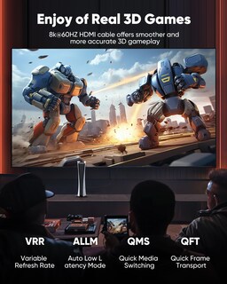 Foto 6 | Foto 6 | Cable Hdmi De Fibra Óptica Snowkids 8k 2.1 23 M 75 Pies Ultra 48 Gbps - Venta Internacional.