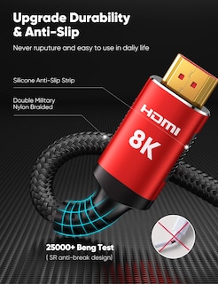 Foto 4 | Foto 4 | Cable Hdmi Snowkids 8k 2.1 Paquete De 2 M 48 Gbps Alta Velocidad - Venta Internacional.