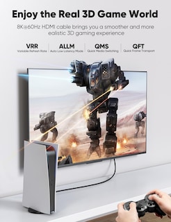 Foto 7 | Foto 7 | Cable Hdmi Snowkids 8k 2.1 Paquete De 2 M 48 Gbps Alta Velocidad - Venta Internacional.