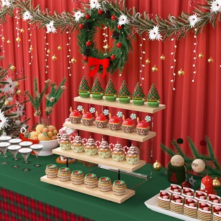 Foto 7 | Foto 7 | Soporte Para Magdalenas Demega Soporte Para Tartas De Madera Con 4 Niveles Y Acrílico - Venta Internacional.